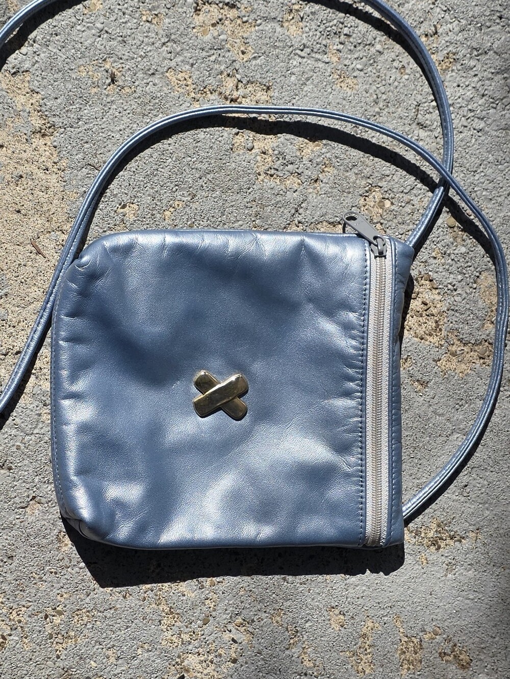 Paloma Picasso Vintage Blue Leather Shoulder Bag - Picture 9 of 9